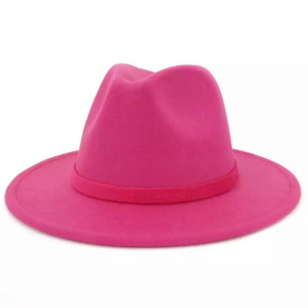 Rose pink fedora